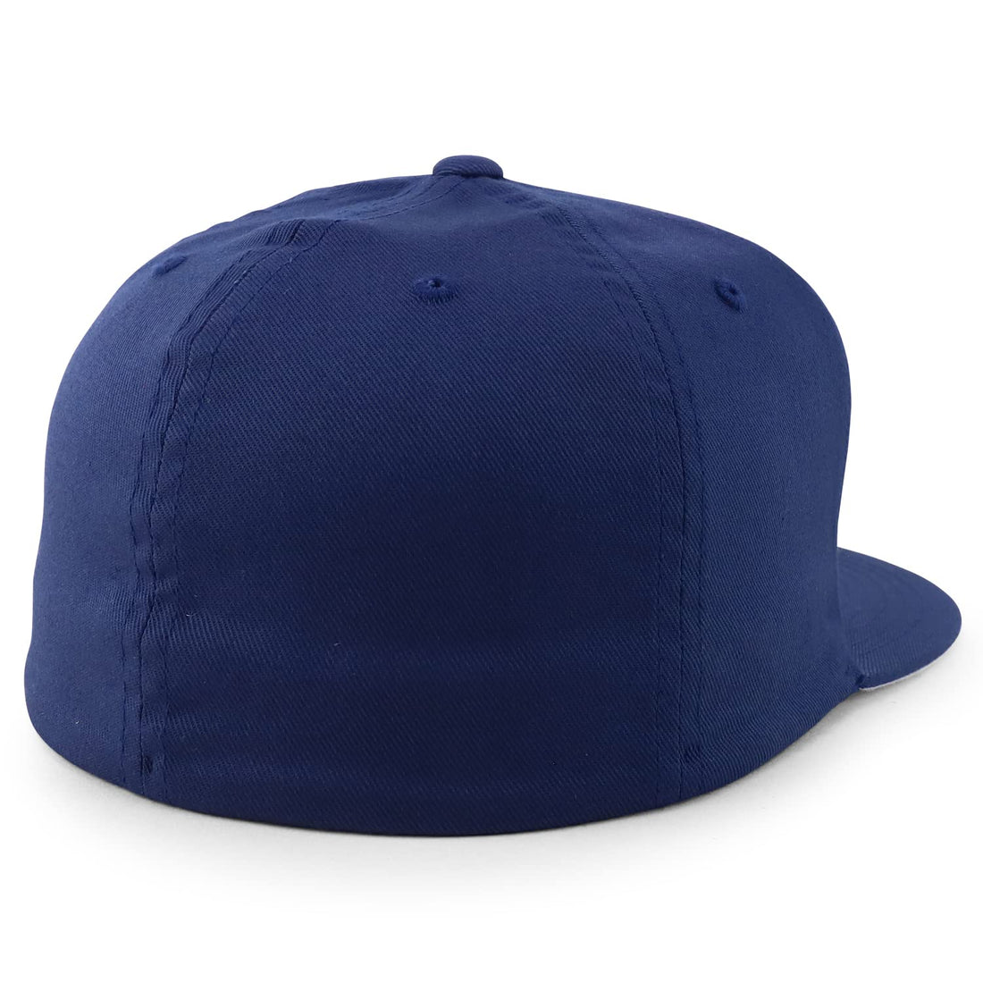 Trendy Apparel Shop 6 Panel Structured Blank Flatbill Fitted Closure Flexfit Cap