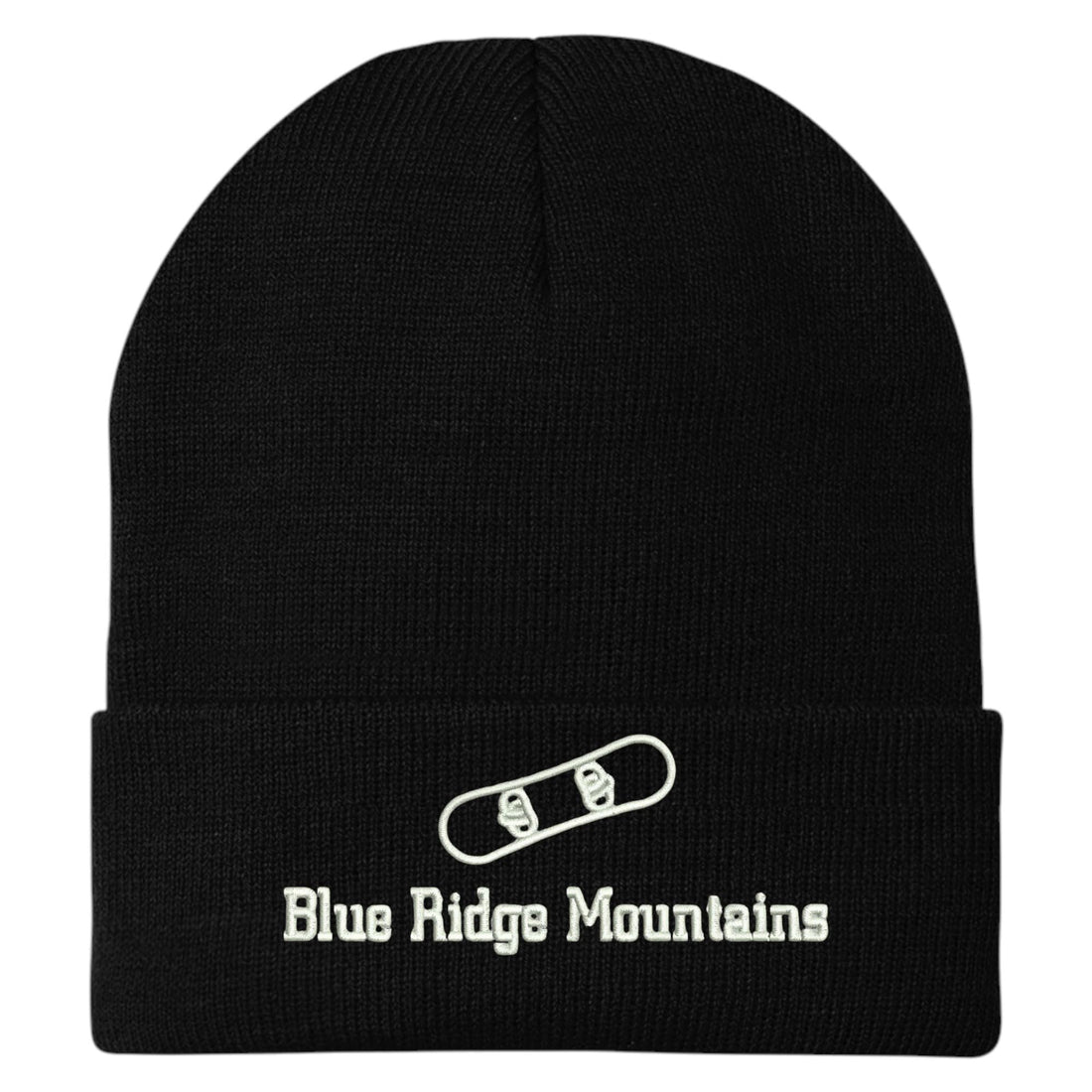 Trendy Apparel Shop Blue Ridge Mountains Snowboard Logo Embroidered Long Cuff Beanie