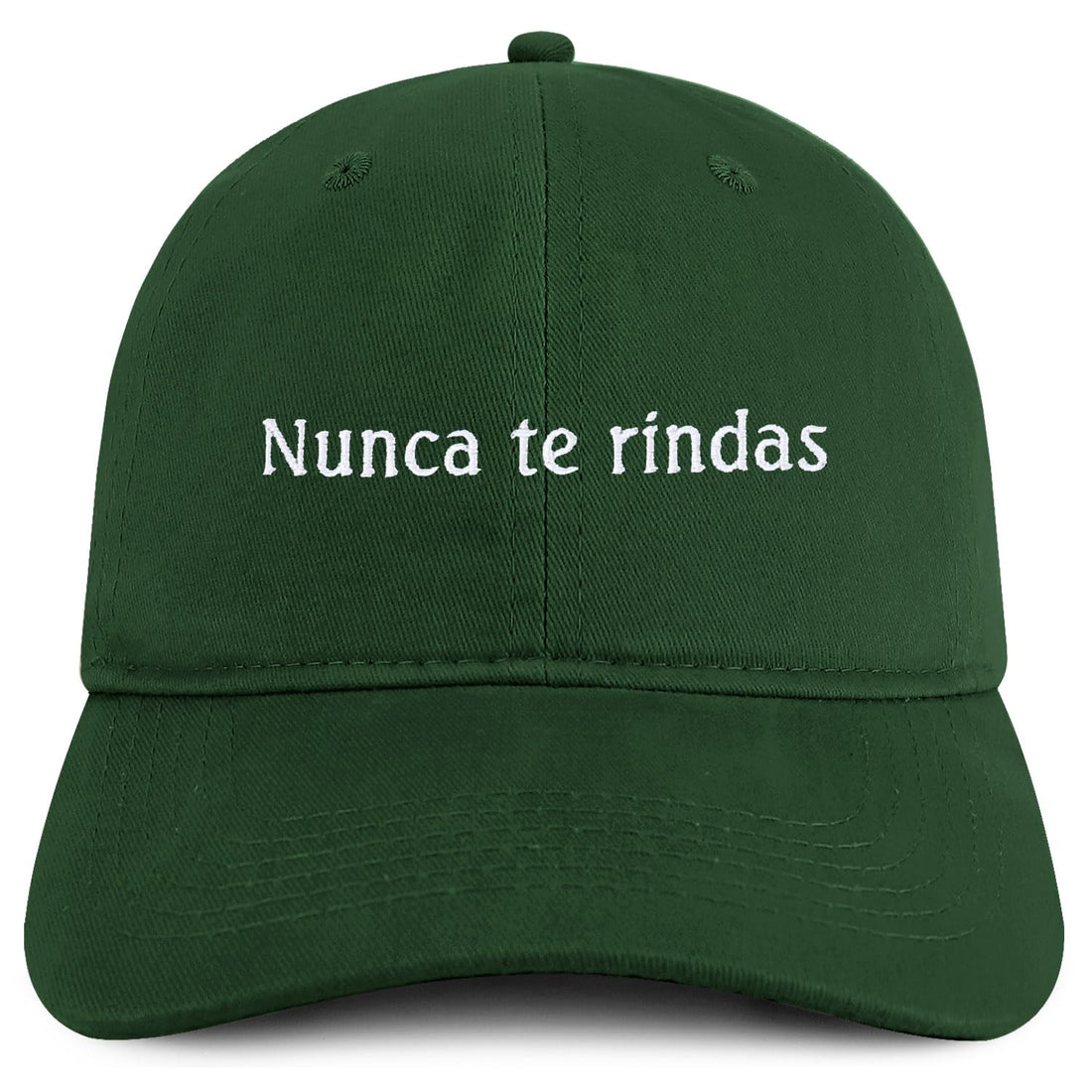 Trendy Apparel Shop Nunca te rindas Embroidered Cotton Low Profile Dad Hat