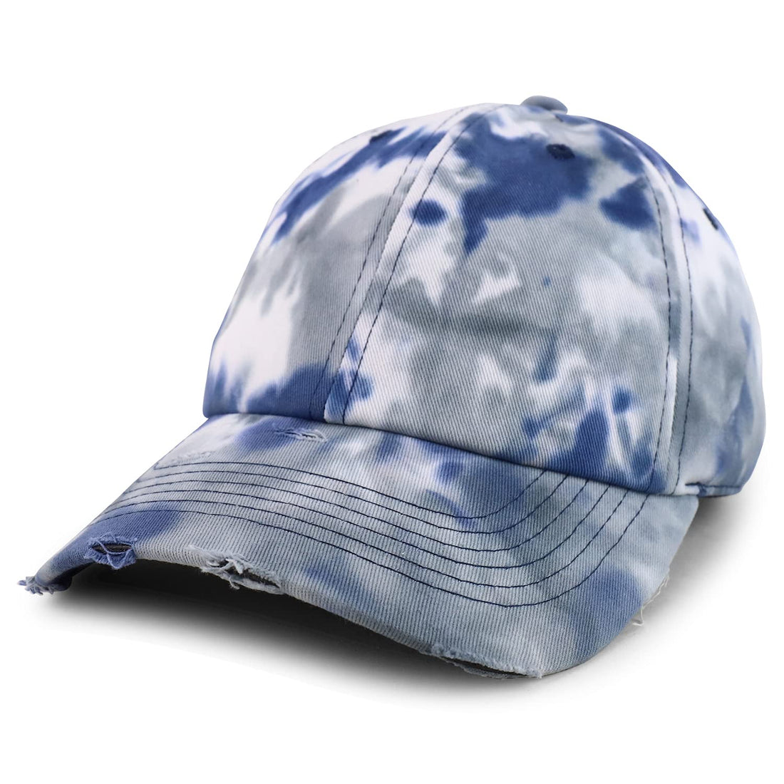 Trendy Apparel Shop Plain Cotton Tie Dyed Patterned Soft Crown Baseball Cap