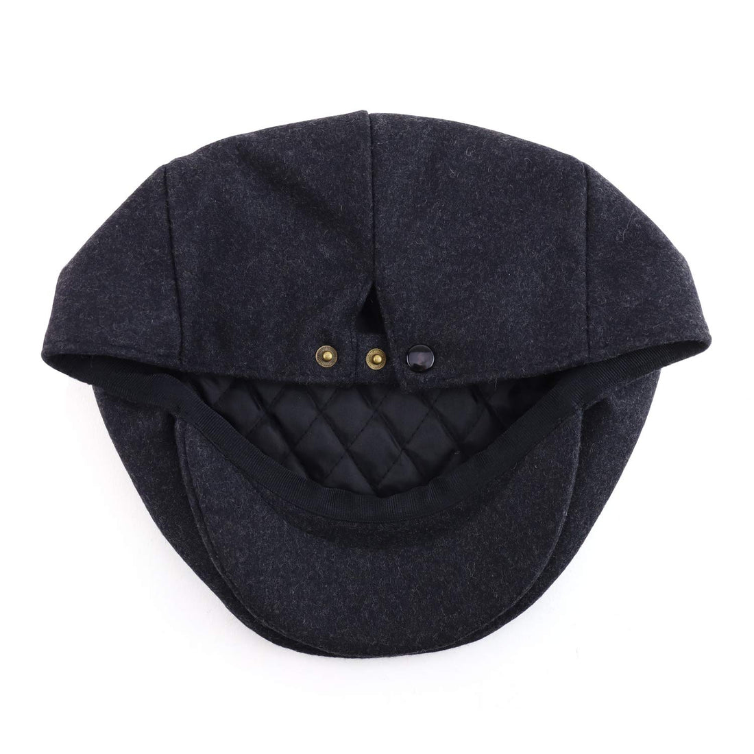 Trendy Apparel Shop Men's Wool Blend Adjustable 3 Button Snapback Ivy Hat