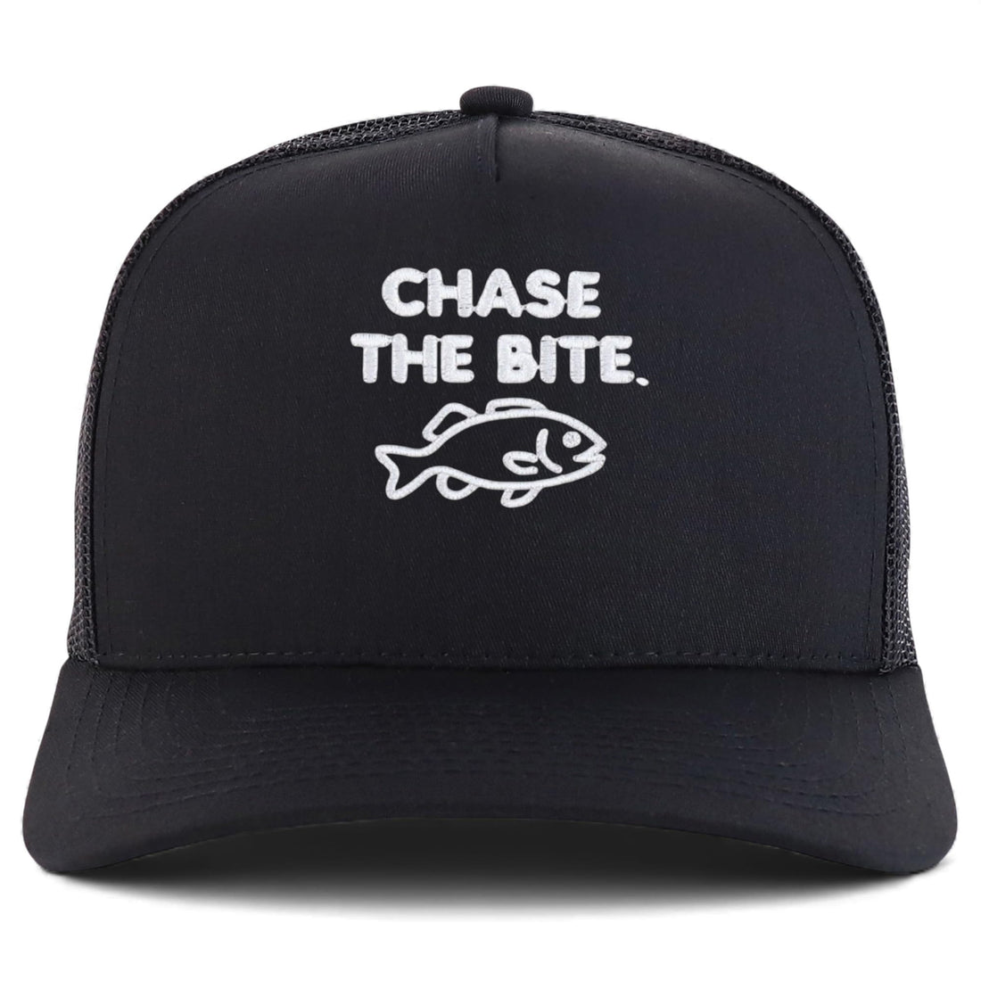 Trendy Apparel Shop Chase The Bite Embroidered 5 Panel Snapback Trucker Cap