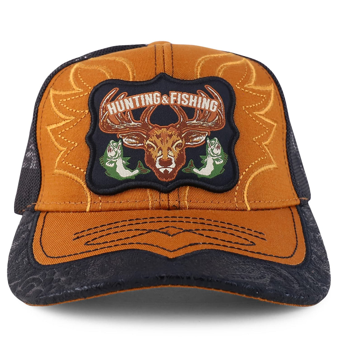 Trendy Apparel Shop Hunting&Fishing Embroidered Trucker Mesh Baseball Cap