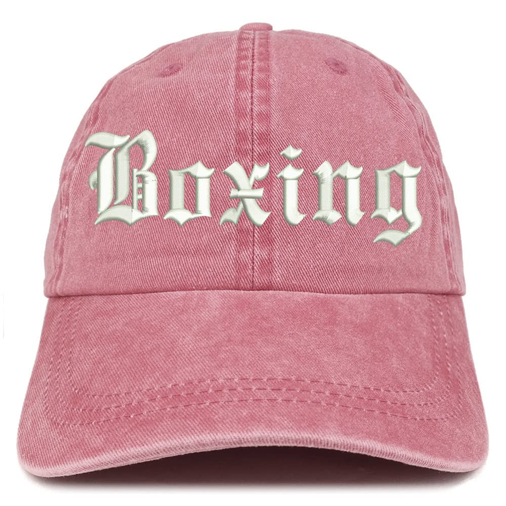 Trendy Apparel Shop Old English Boxing Washed Pigment Dyed Baseball Cap