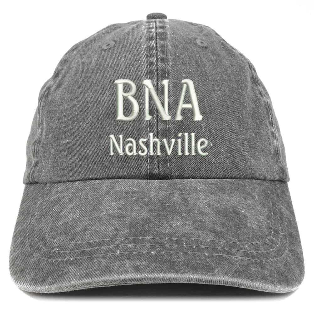 Trendy Apparel Shop BNA Nashville Embroidered Pigment Dyed Washed Baseball Cap