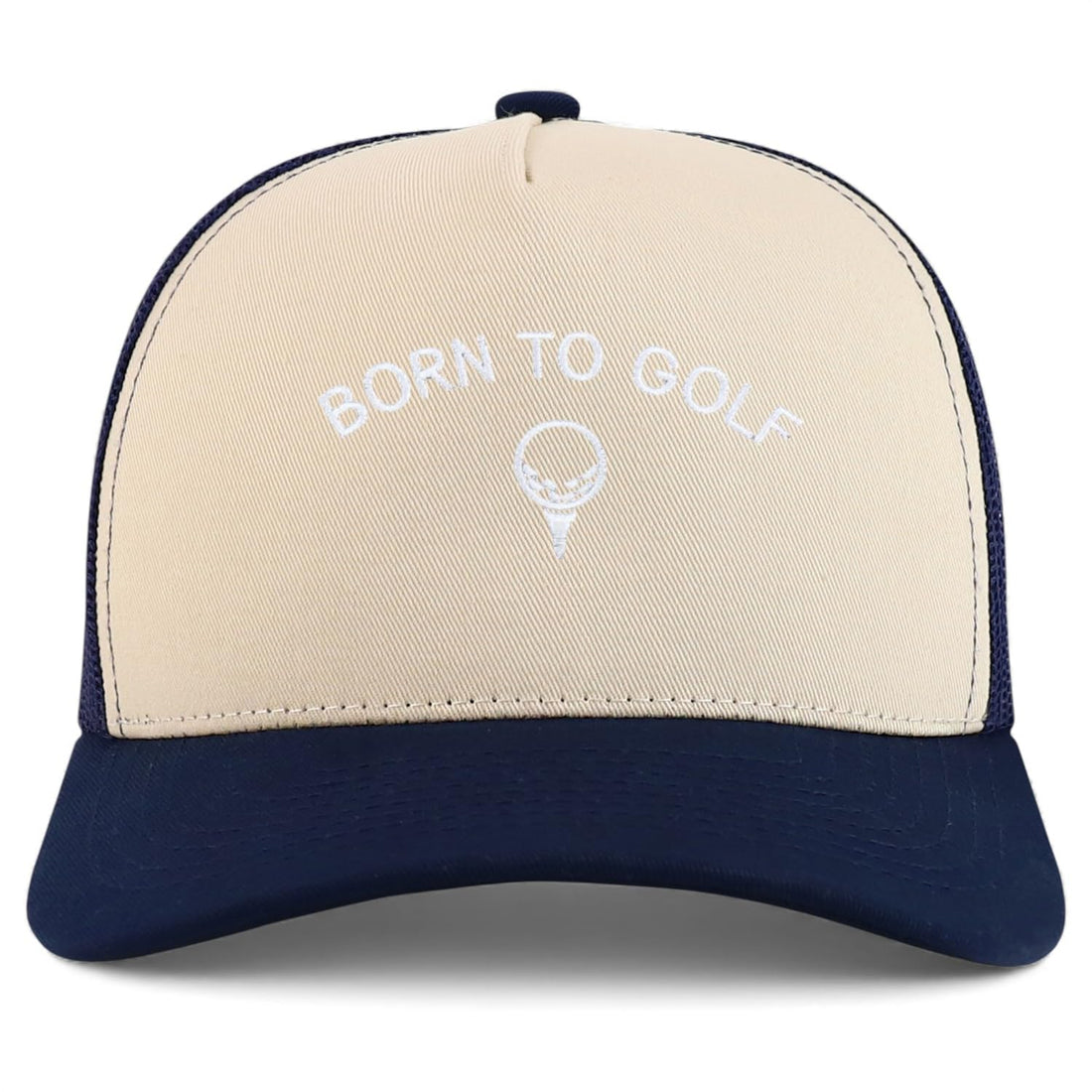 Trendy Apparel Shop Born to Golf Embroidered 5 Panel Snapback Trucker Cap
