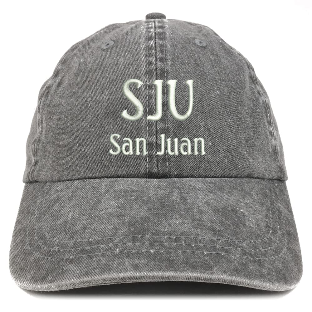 Trendy Apparel Shop SJU San Juan Embroidered Pigment Dyed Washed Baseball Cap