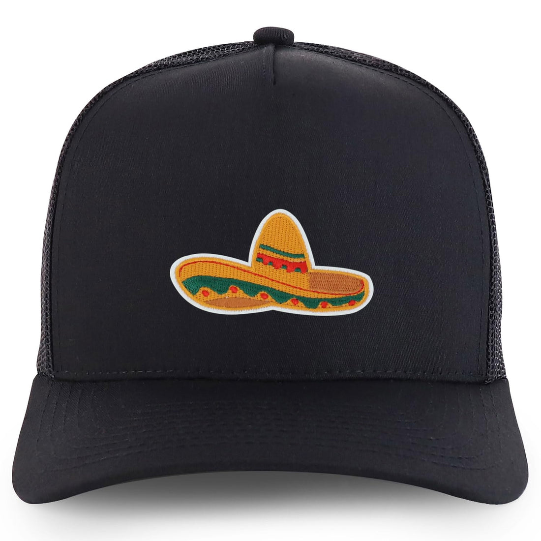 Trendy Apparel Shop Mexican Fiesta Sombrero Embroidered Patch Trucker Cap