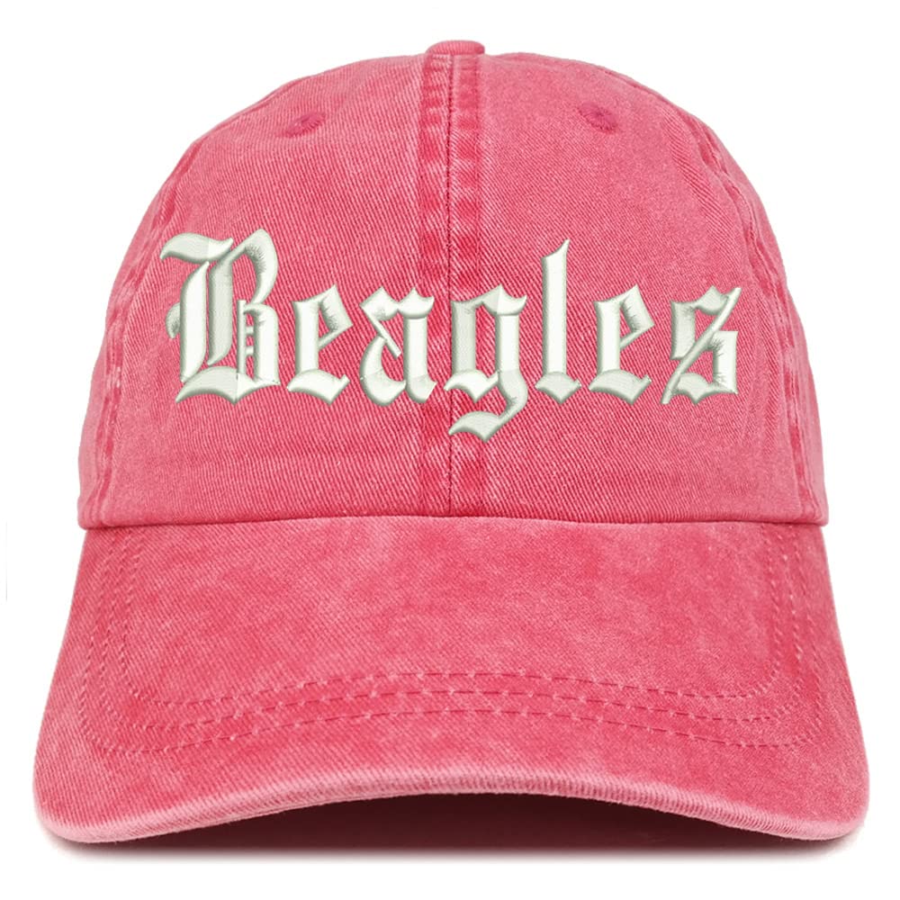 Trendy Apparel Shop Old English Beagles Washed Pigment Dyed Baseball Cap