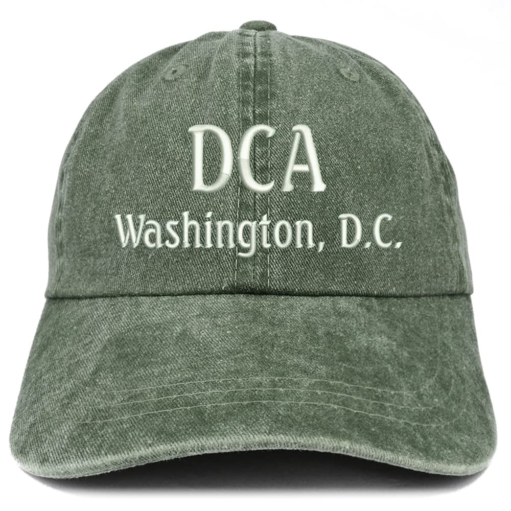 Trendy Apparel Shop DCA Washington DC Embroidered Pigment Dyed Washed Baseball Cap