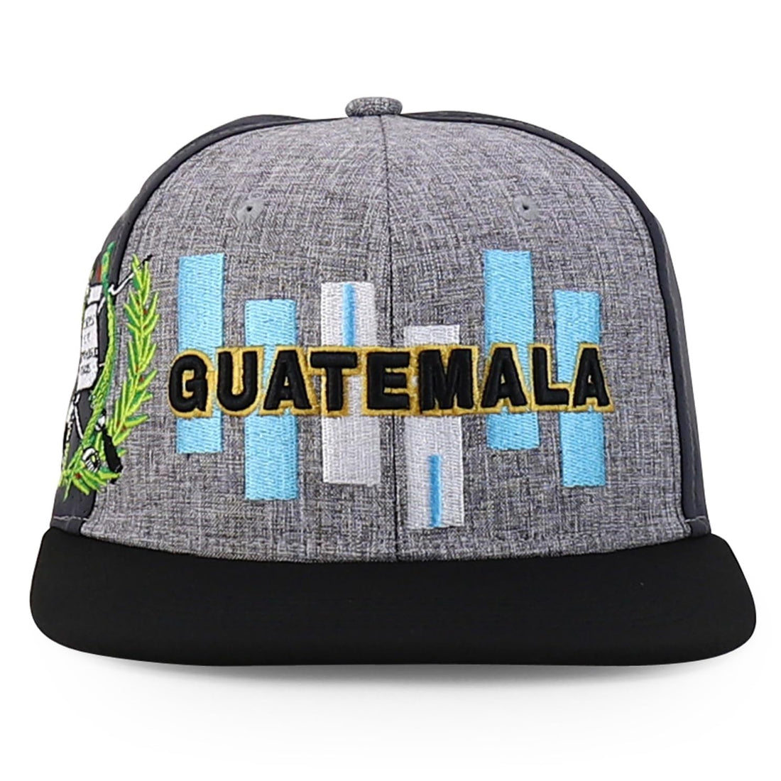 Trendy Apparel Shop Central America States Embroidered Mesh Back Flat Bill Cap