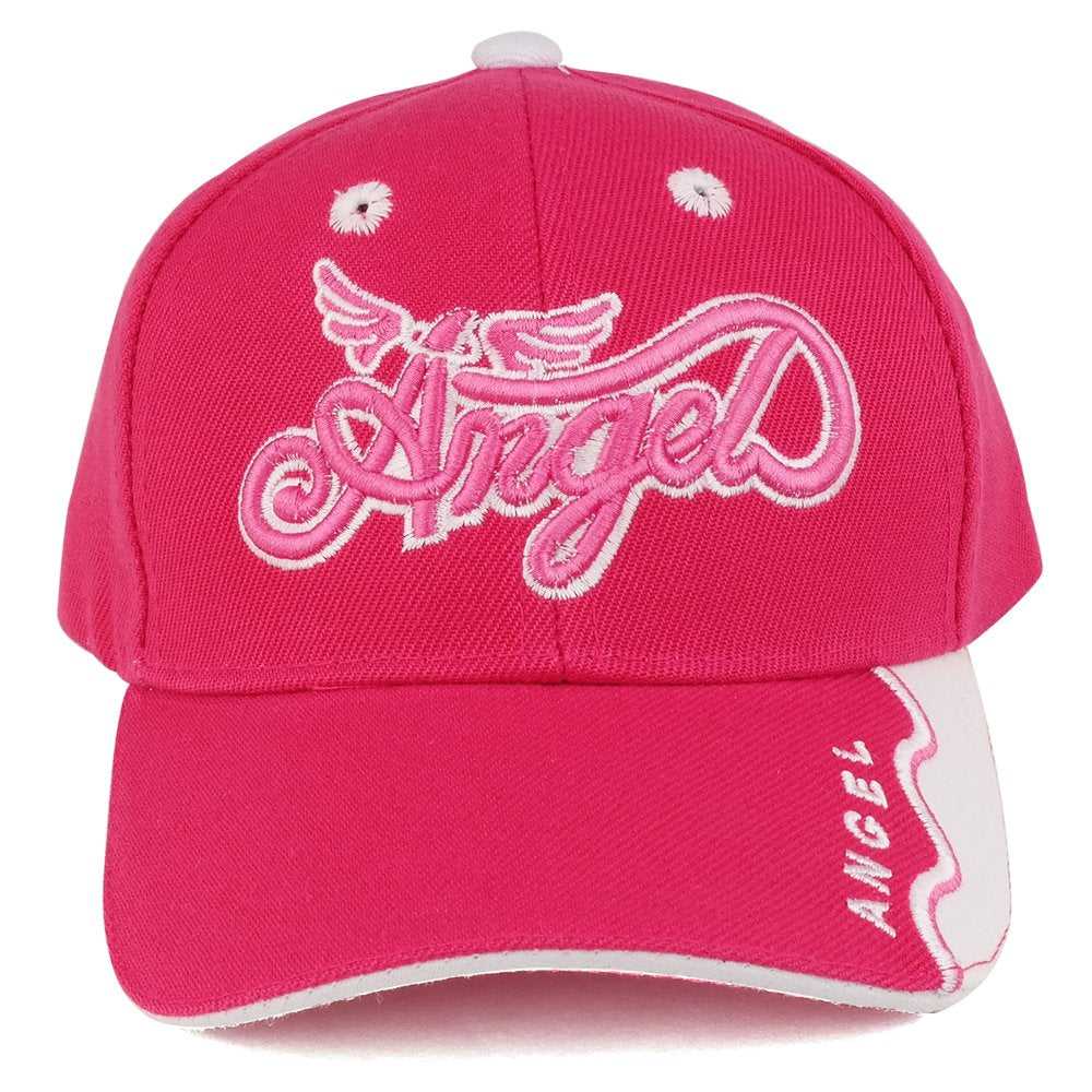 Trendy Apparel Shop Infant Size Angel 3D Embroidered Adjustable Baseball Cap