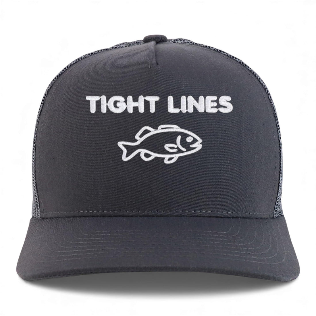 Trendy Apparel Shop Tight Lines Embroidered 5 Panel Snapback Trucker Cap