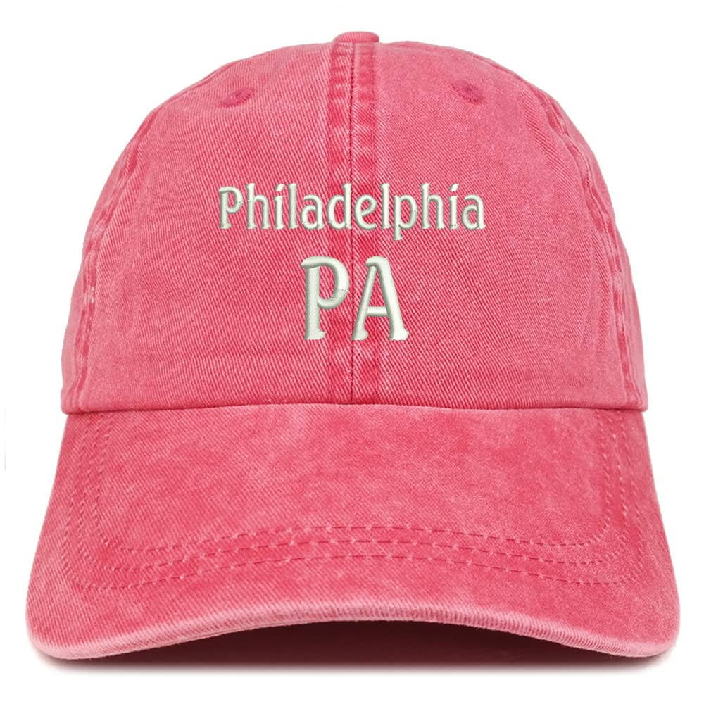 Trendy Apparel Shop Philadelphia PA Embroidered Pigment Dyed Washed Baseball Cap