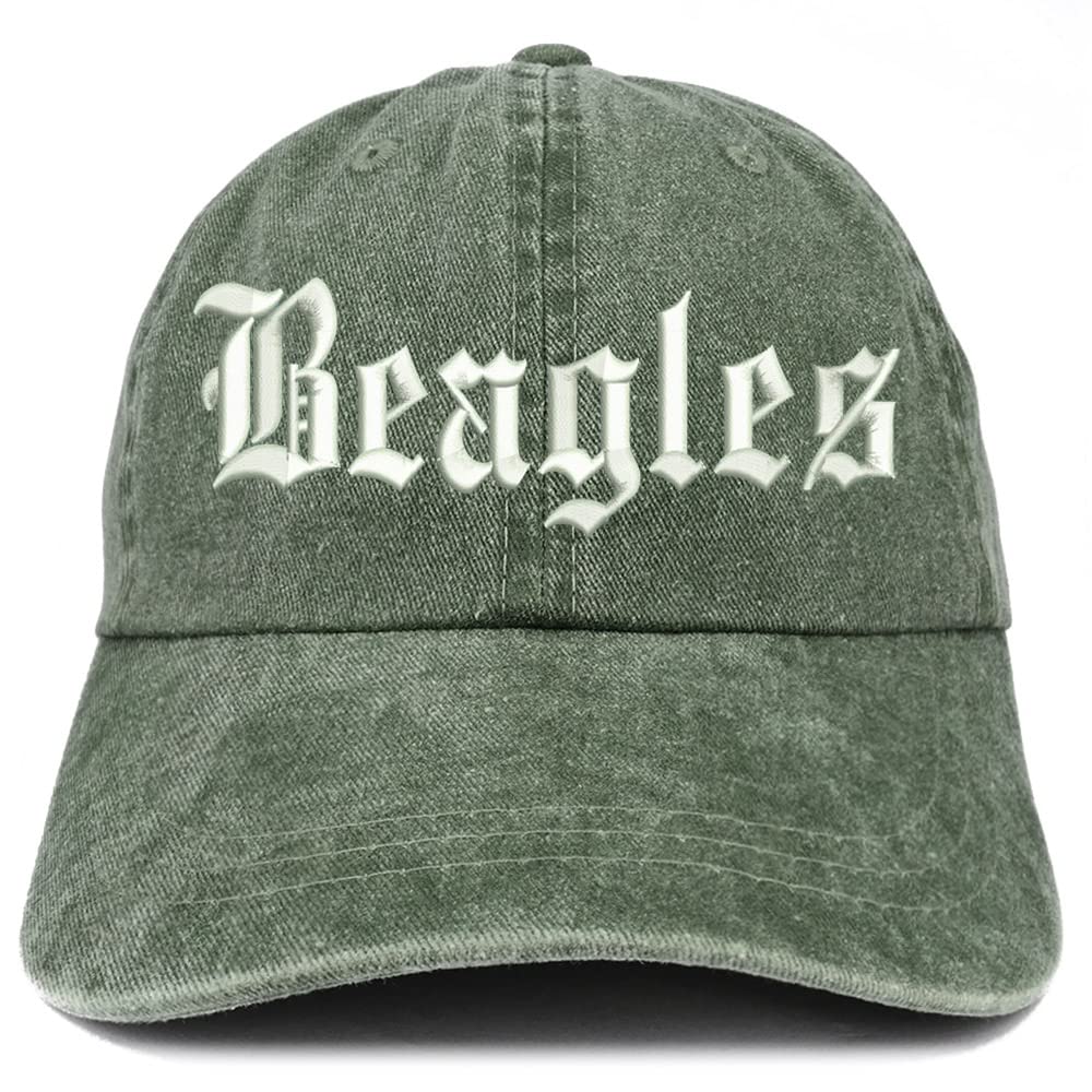Trendy Apparel Shop Old English Beagles Washed Pigment Dyed Baseball Cap