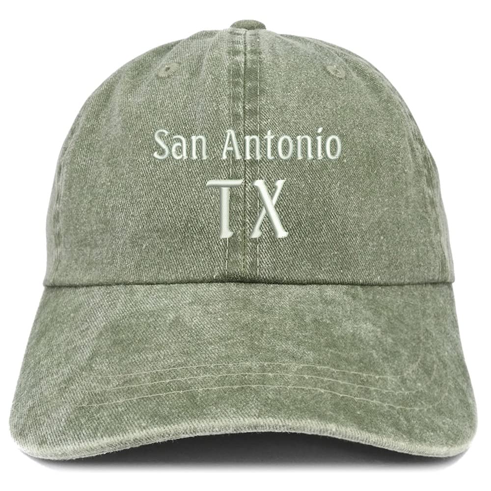 Trendy Apparel Shop San Antonio TX Embroidered Pigment Dyed Washed Baseball Cap
