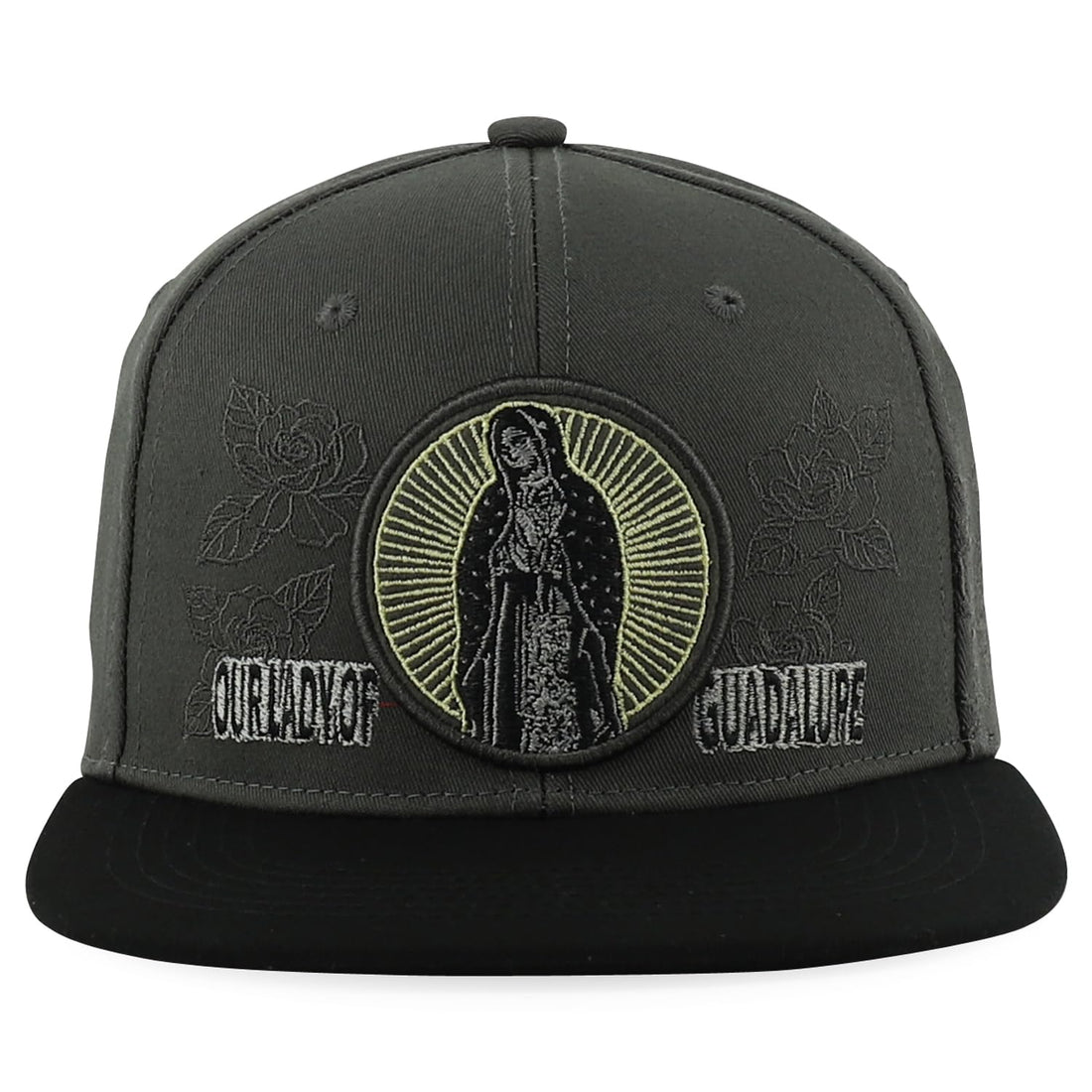 Trendy Apparel Shop Mexico Guadalupe Embroidered Flat Bill Snapback Cap