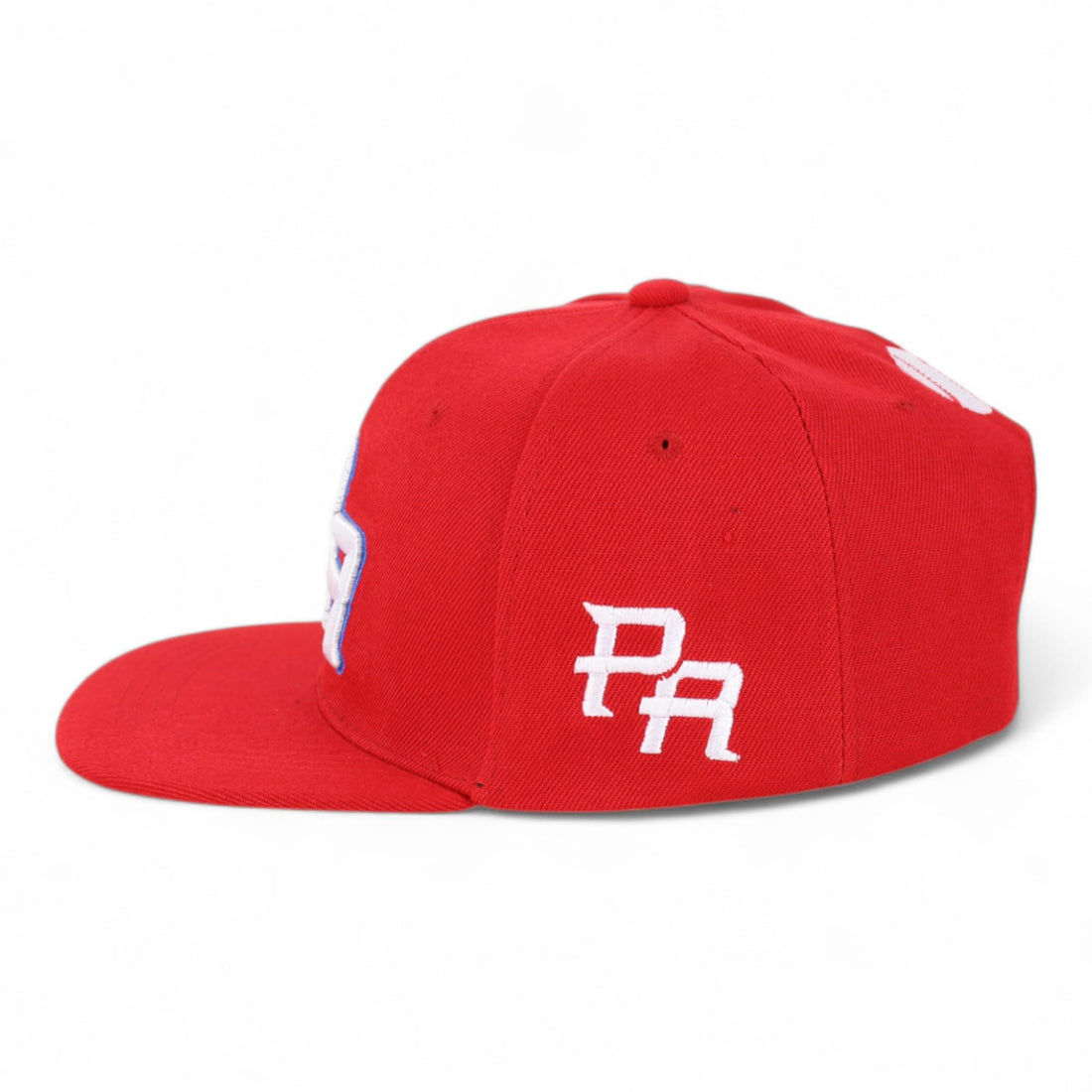 Trendy Apparel Shop Puerto Rico Embroidered Round Flat Bill Snapback Cap