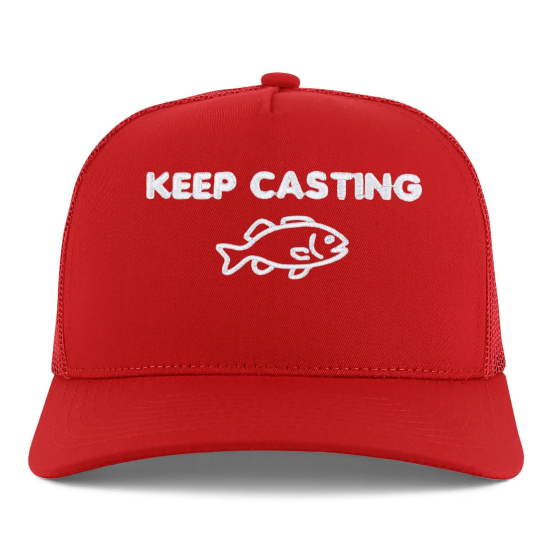 Trendy Apparel Shop Keep Casting Embroidered 5 Panel Snapback Trucker Cap