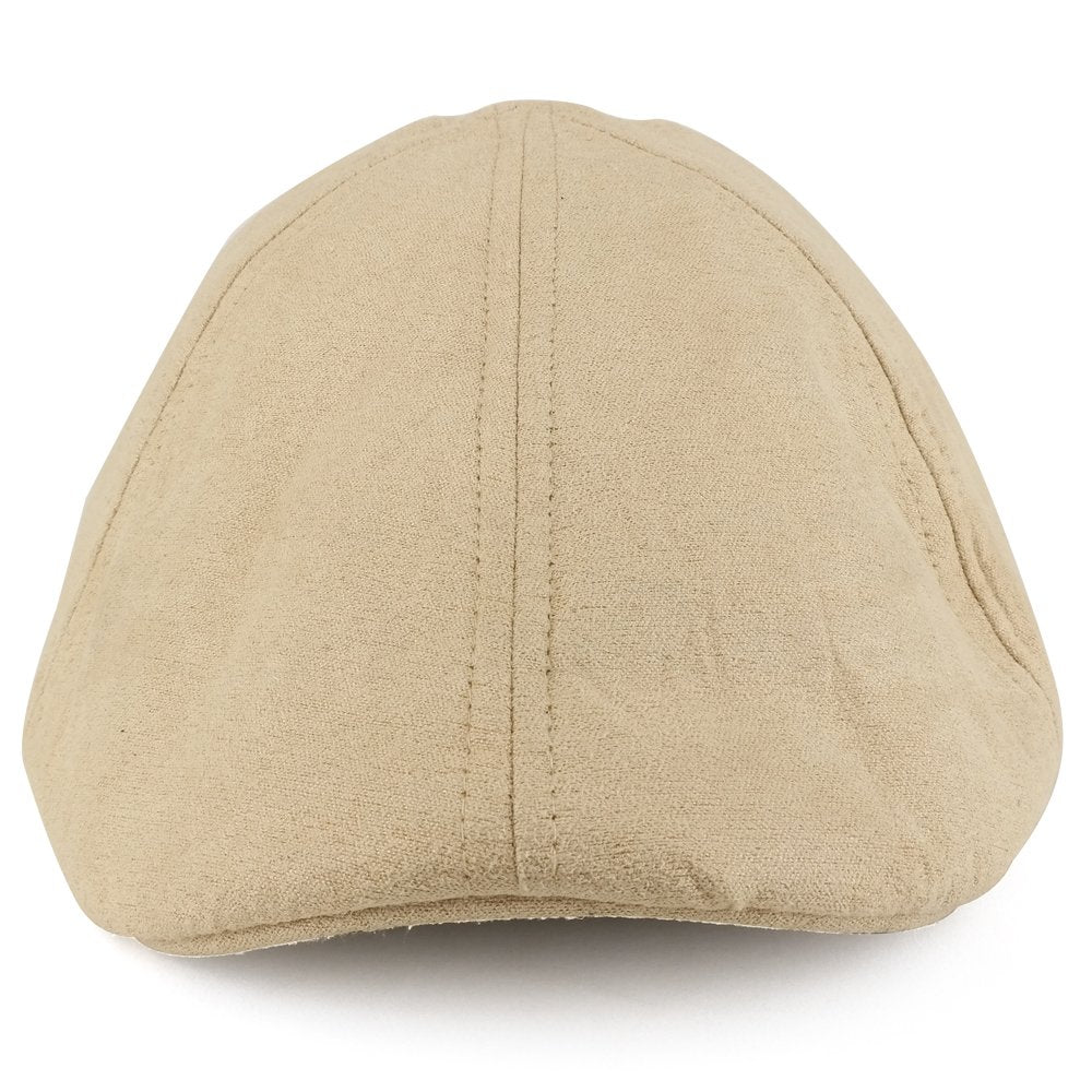 Trendy Apparel Shop Plain Suede Ivy Cap Lined with Quilted Satin