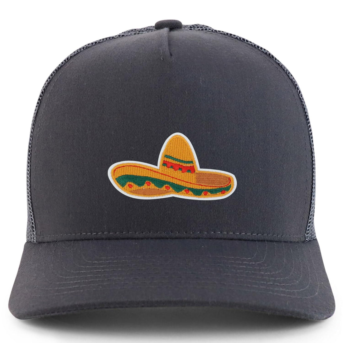 Trendy Apparel Shop Mexican Fiesta Sombrero Embroidered Patch Trucker Cap