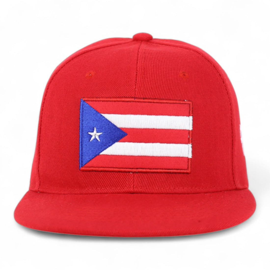 Trendy Apparel Shop Puerto Rico Embroidered Round Flat Bill Snapback Cap