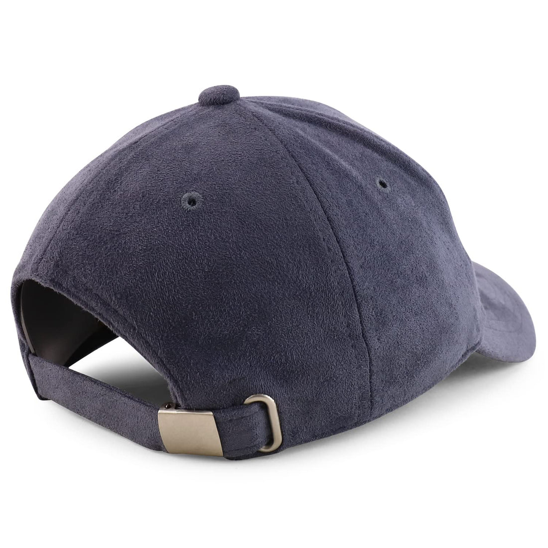 Trendy Apparel Shop Plain Faux Suede Leather Adjustable Structured Baseball Cap
