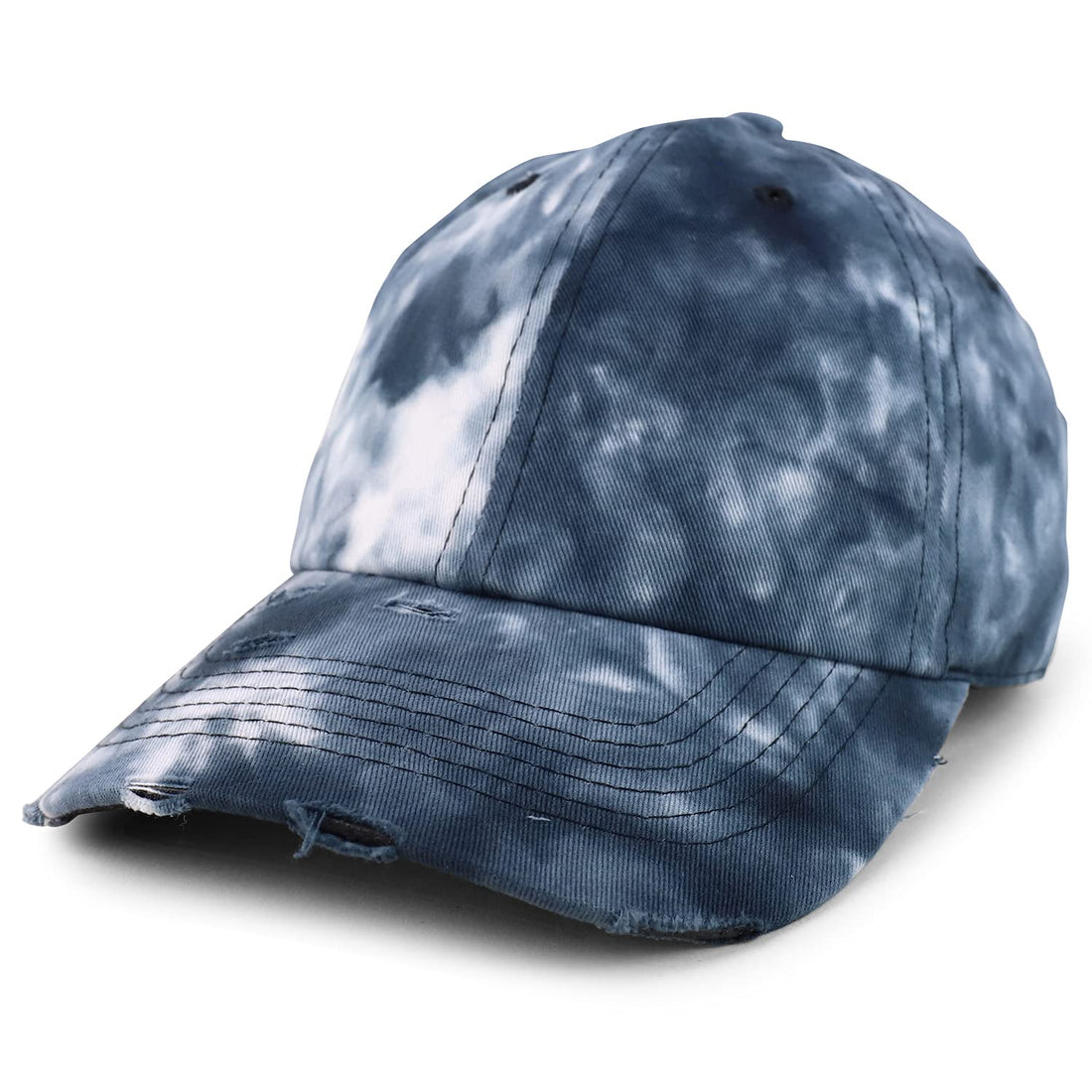 Trendy Apparel Shop Plain Cotton Tie Dyed Patterned Soft Crown Baseball Cap
