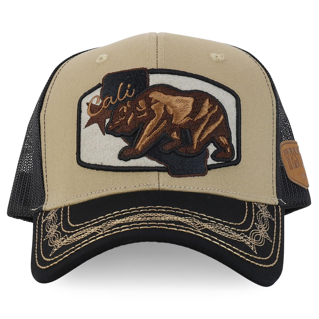 Trendy Apaprel Shop Cali Bear Embroidered Western Trucker Cap