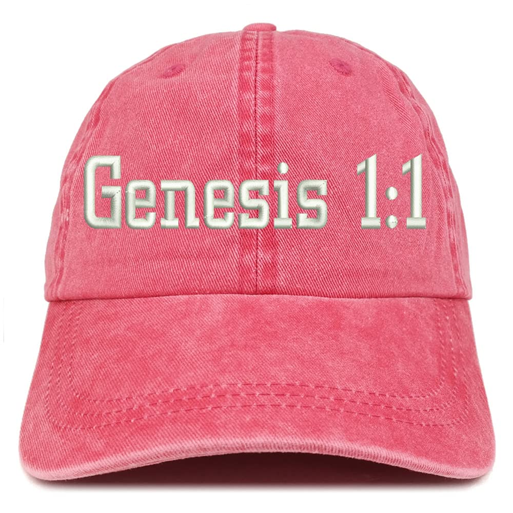 Trendy Apparel Shop Genesis 1:1 Washed Pigment Dyed Baseball Cap