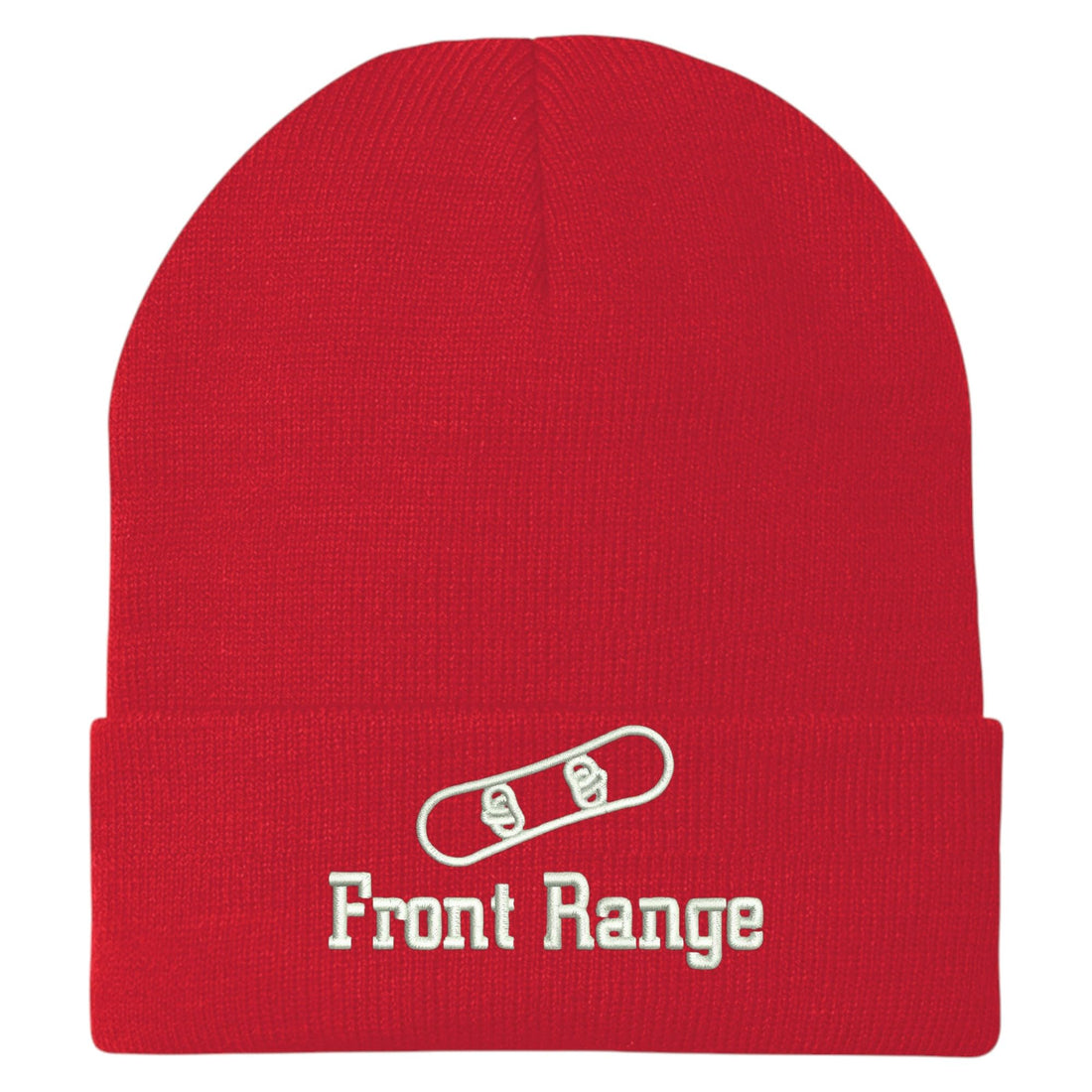 Trendy Apparel Shop Front Range Snowboard Logo Embroidered Long Cuff Beanie