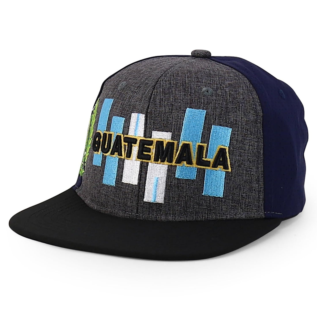 Trendy Apparel Shop Central America States Embroidered Mesh Back Flat Bill Cap