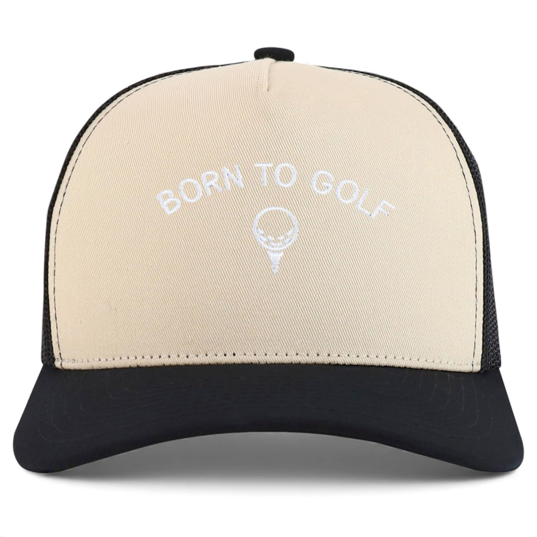Trendy Apparel Shop Born to Golf Embroidered 5 Panel Snapback Trucker Cap