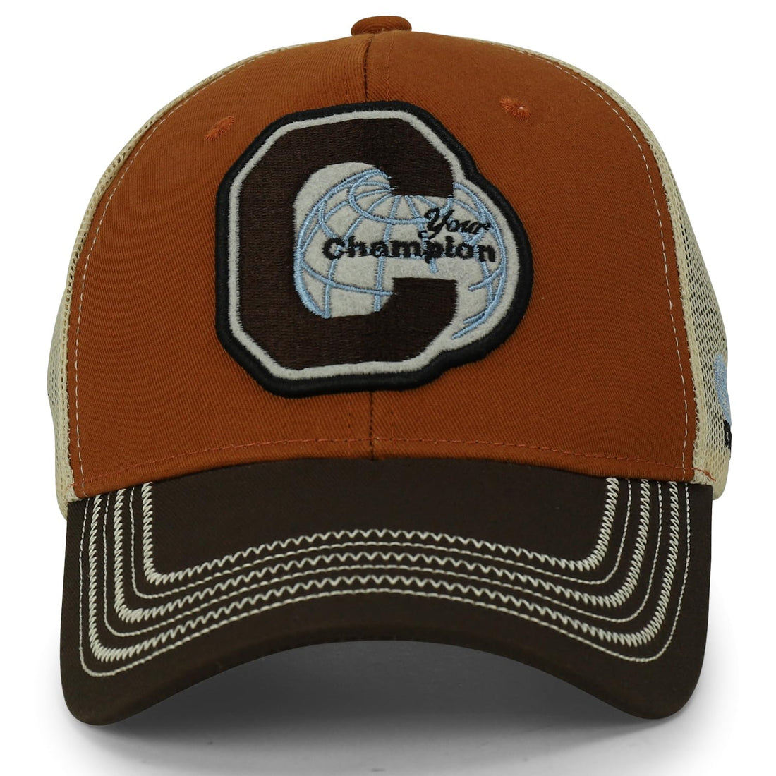 Trendy Apparel Shop Champion Embroidered Snapback Trucker Cap