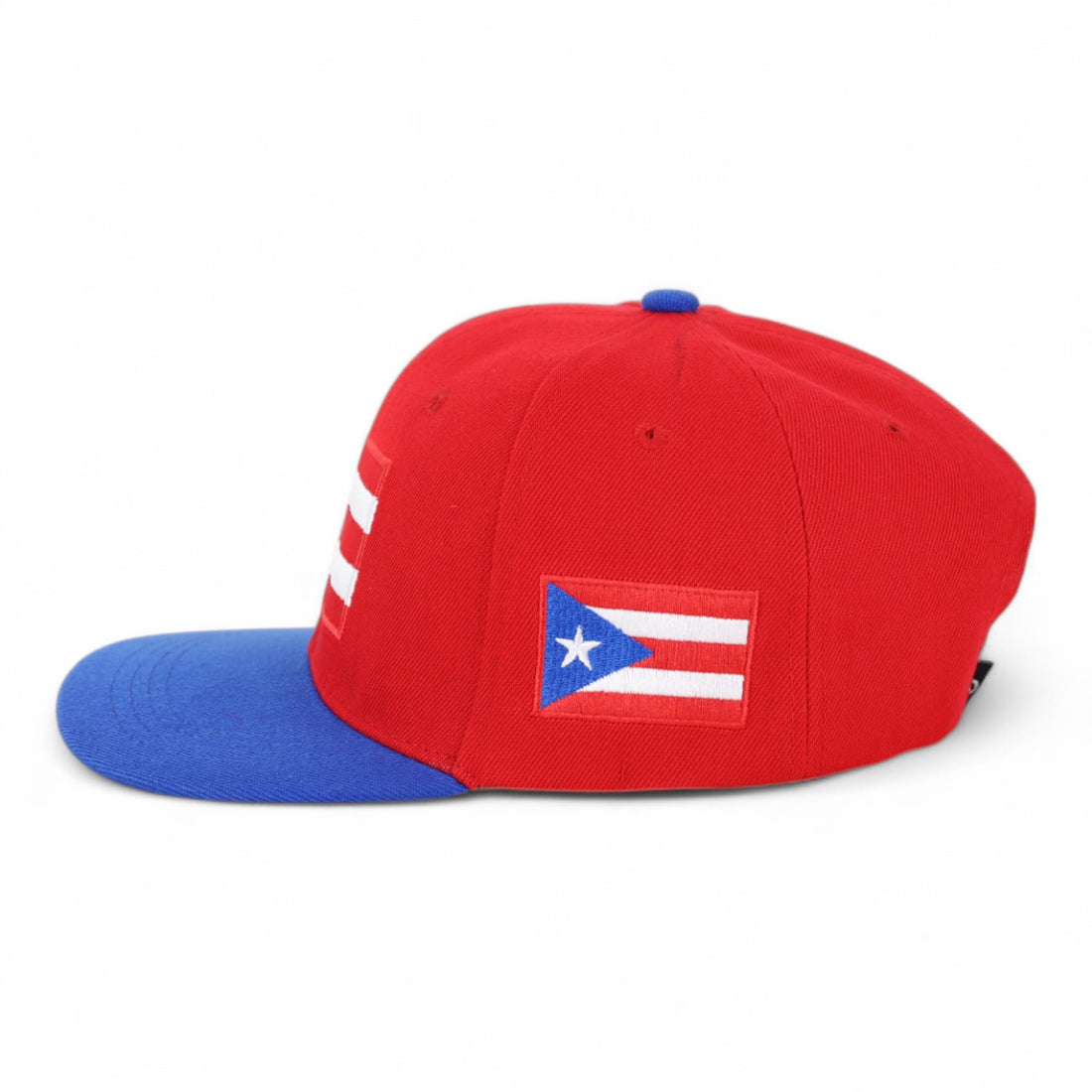 Trendy Apparel Shop Puerto Rico Embroidered Round Flat Bill Snapback Cap