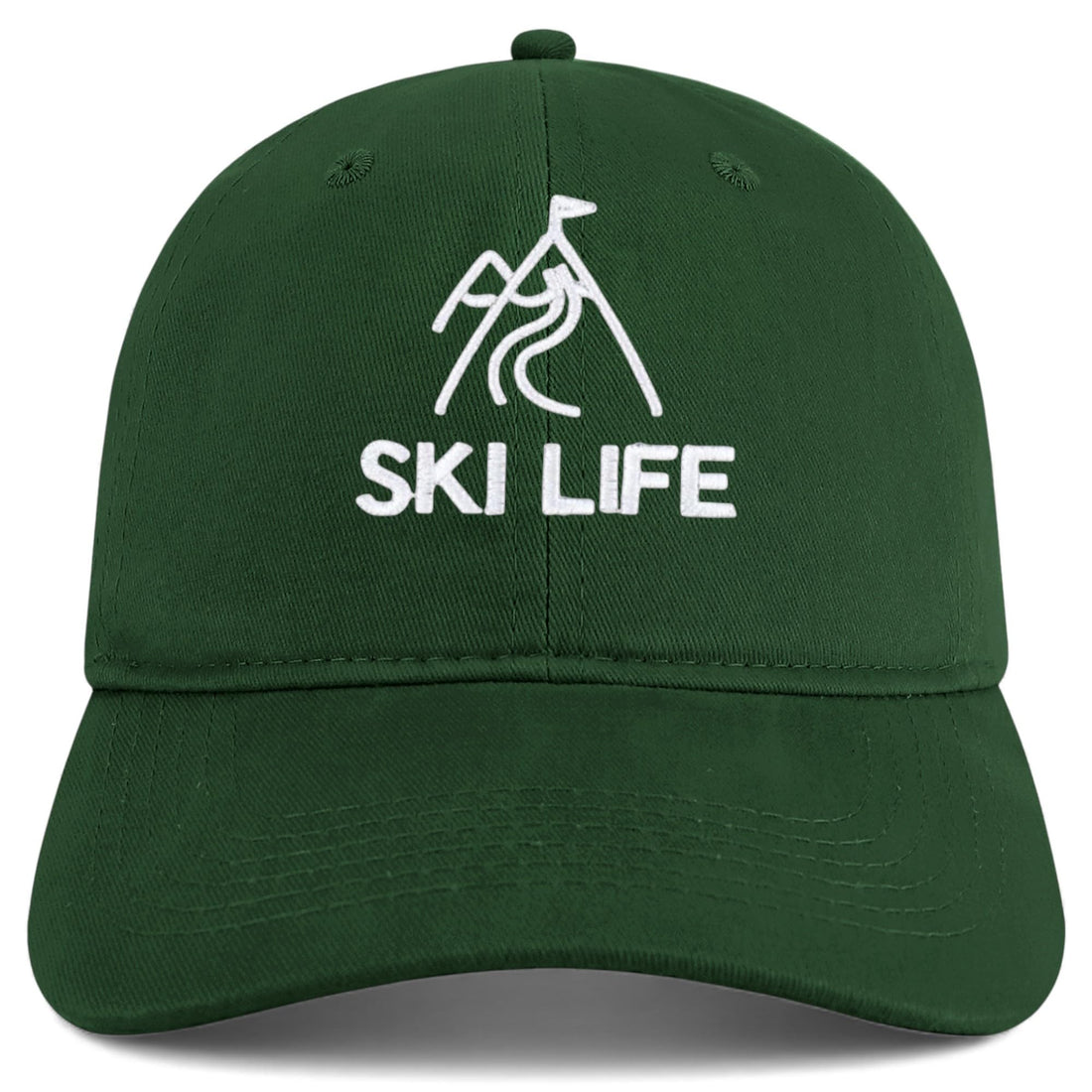 Trendy Apparel Shop Ski Life Embroidered Cotton Unstructured Low Profile Dad Hat