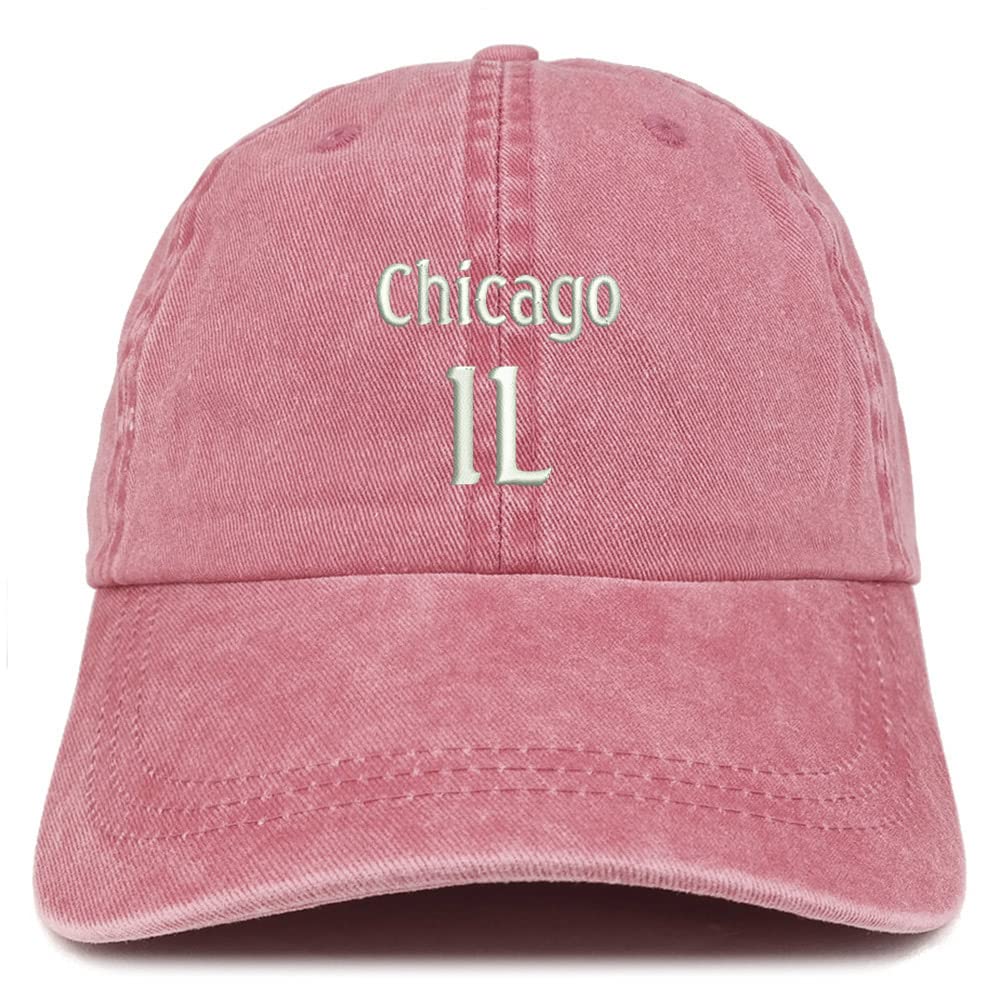 Trendy Apparel Shop Chicago IL Embroidered Pigment Dyed Washed Baseball Cap