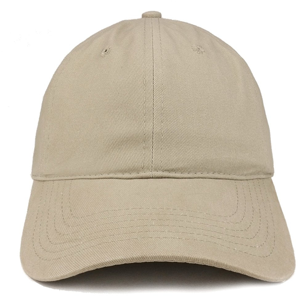 Trendy Apparel Shop Plain Brushed Soft Cotton Unstructured Low Profile Dad Hat