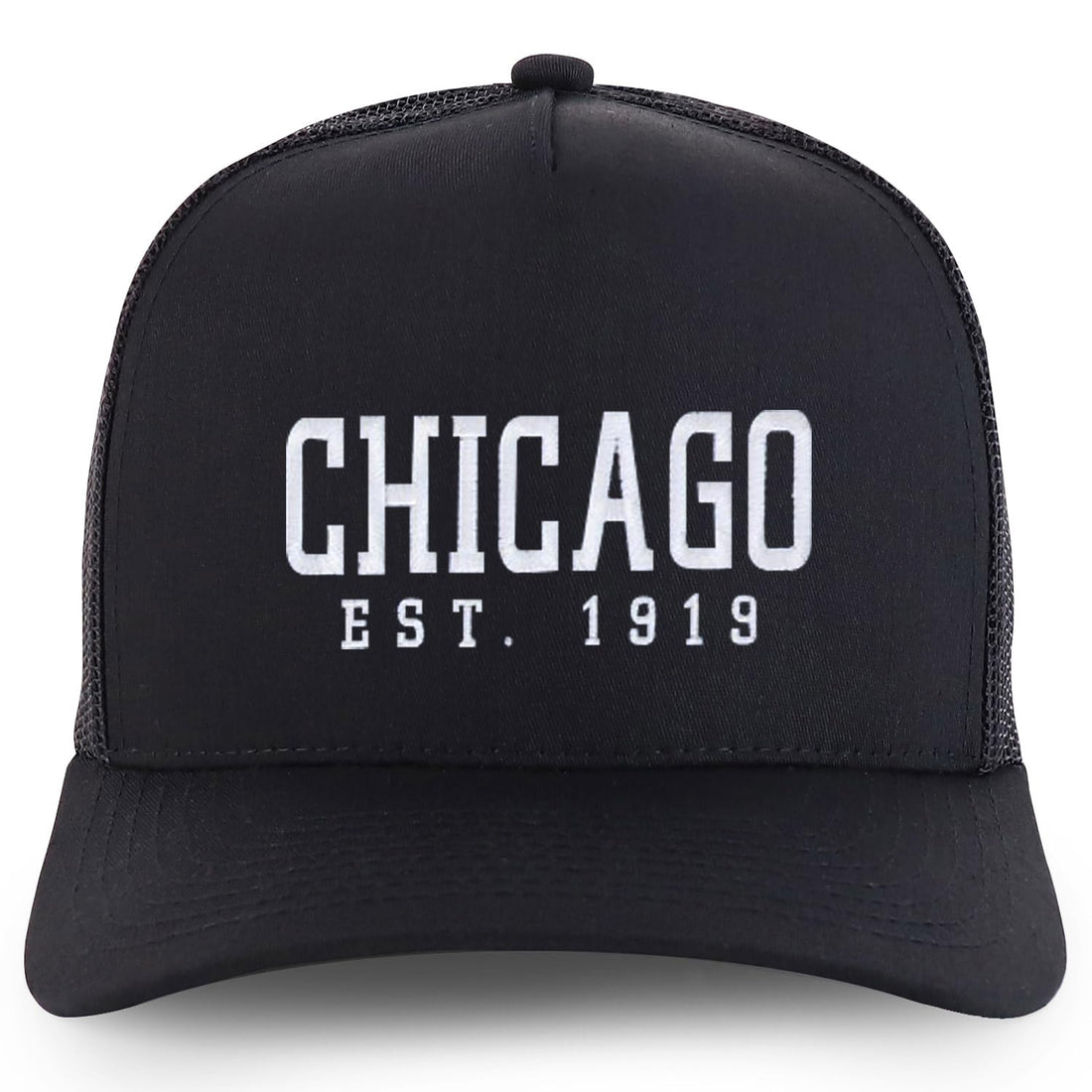 Trendy Apparel Shop Chicago Est.1919 Embroidered 5 Panel Snapback Trucker Cap