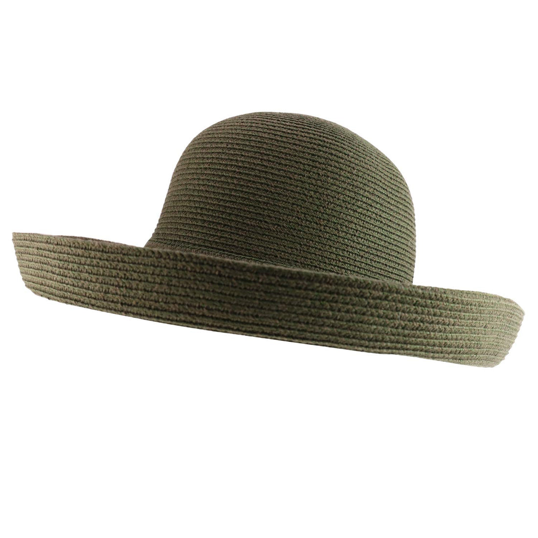 Trendy Apparel Shop Women's UPF 50+ Soft Paper Braid Large Kettle Brim Sun Hat