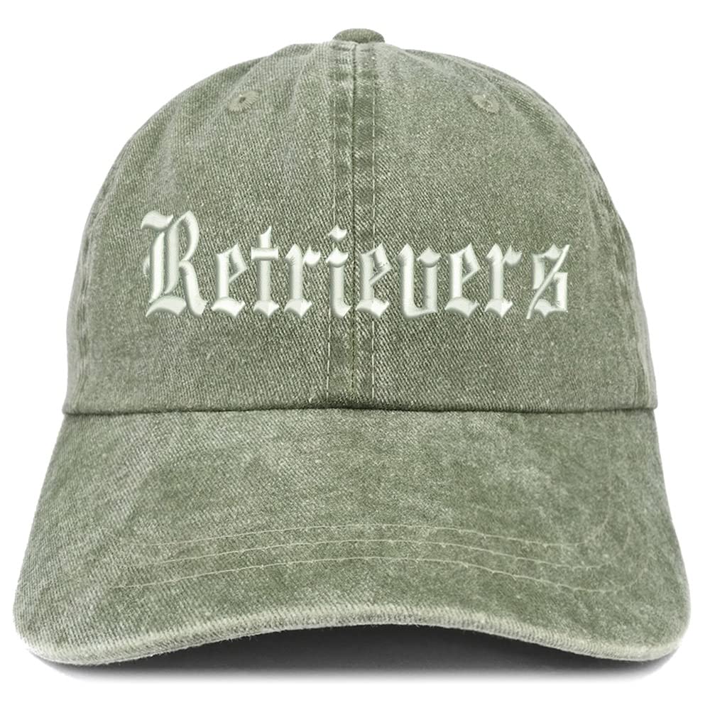 Trendy Apparel Shop Old English Retrivers Washed Pigment Dyed Baseball Cap