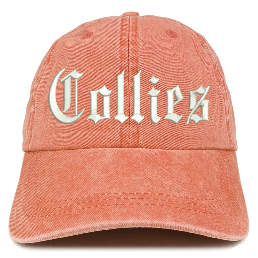 Trendy Apparel Shop Old English Collies Washed Pigment Dyed Baseball Cap