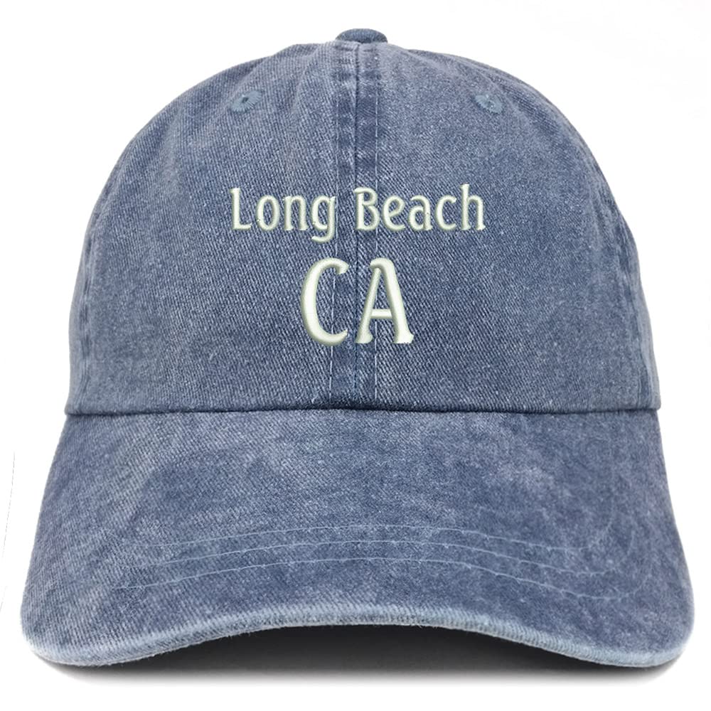 Trendy Apparel Shop Long Beach CA Embroidered Pigment Dyed Washed Baseball Cap