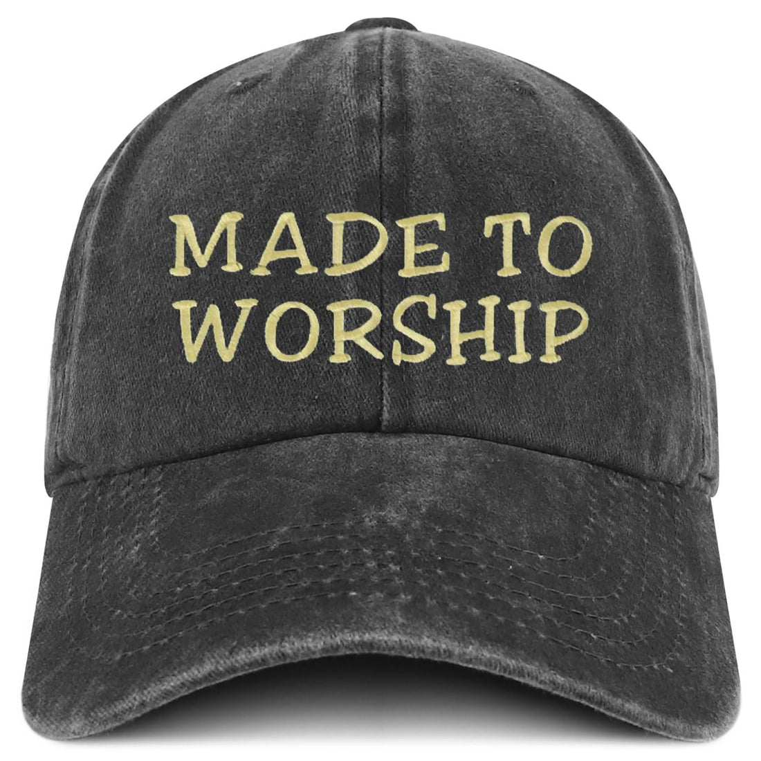 Trendy Apparel Shop Made to Worship Embroidered Pigment Dyed Cotton Baseball Cap