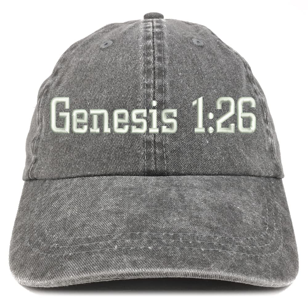 Trendy Apparel Shop Genesis 1:26 Washed Pigment Dyed Baseball Cap
