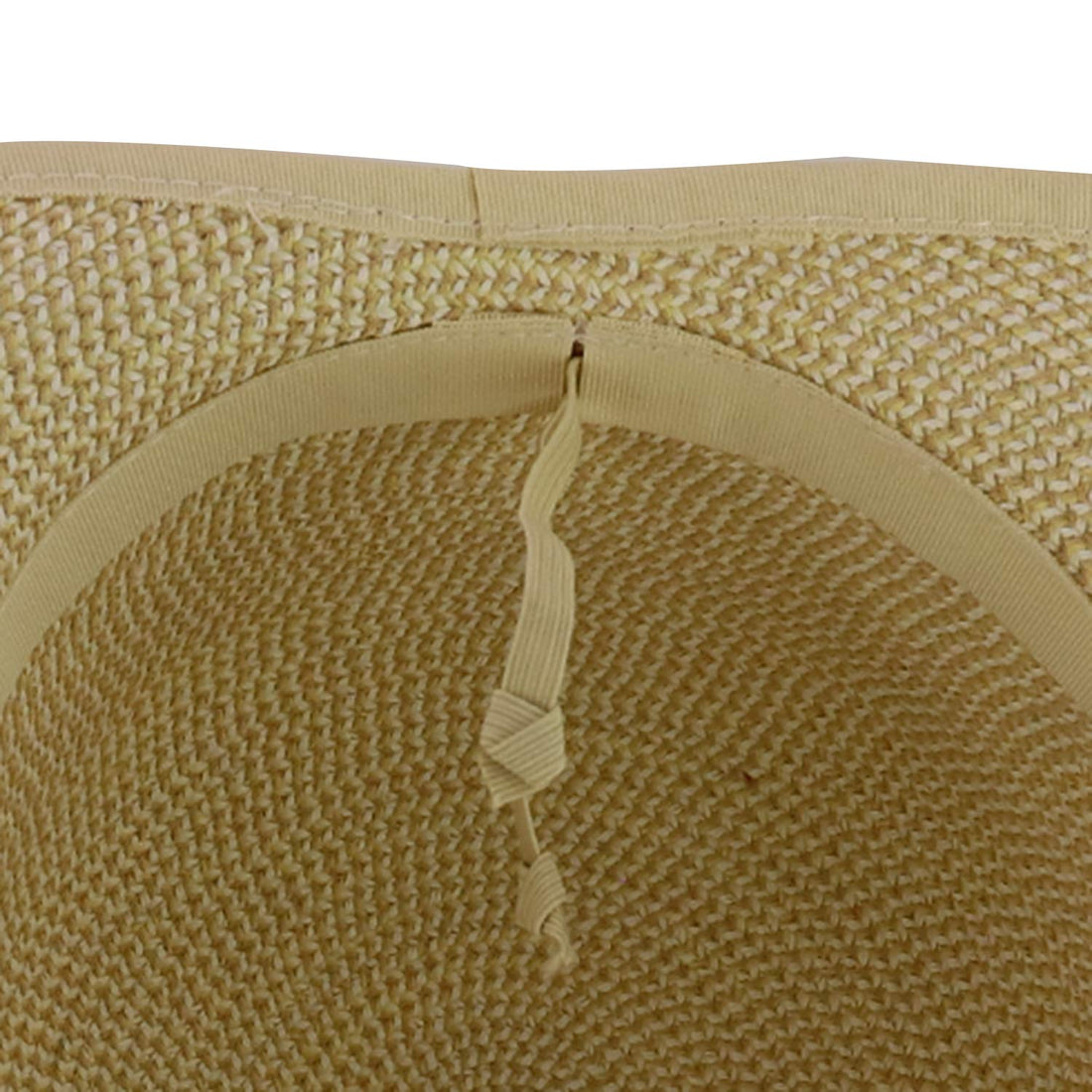 Trendy Apparel Shop UPF 50+ 4 Inch Split Brim Bow Paper Braid Tweed Sun Hat