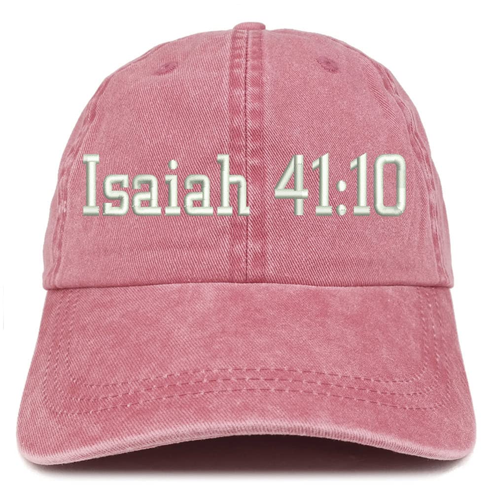 Trendy Apparel Shop Isaiah 41:10 Washed Pigment Dyed Baseball Cap