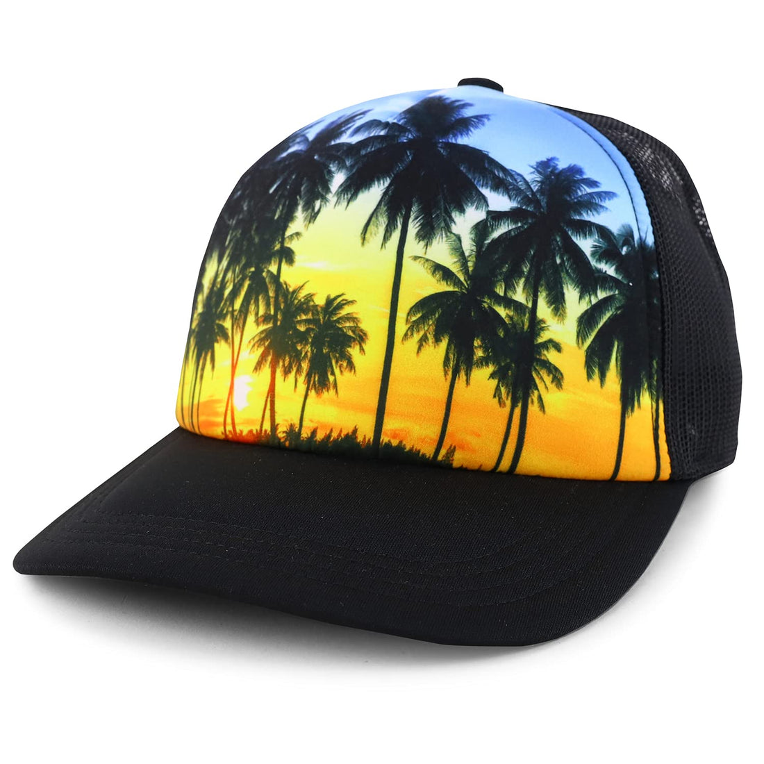 Trendy Apparel Shop 100% Polyester Photo Real Snapback Trucker Mesh Back Cap