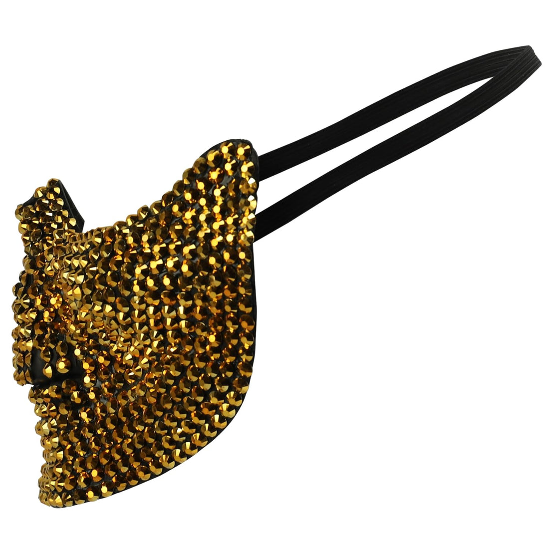 Trendy Apparel Shop Bling Rhinestone Skull Half Mask Costume Accessory