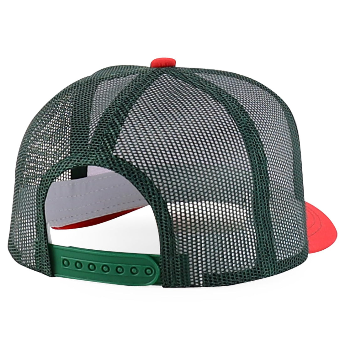 Trendy Apparel Shop 5 Panel Structured Trucker Cap with Mexico Flag Design Undervisor